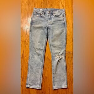 GAP Blue Skinny Jeans with Distressed Details